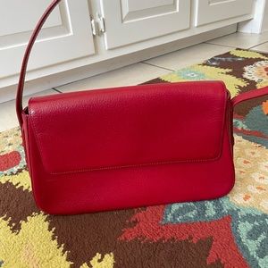 Caslon red leather shoulder handbag